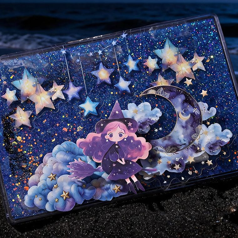 Cloud and Starry Night Series PET Stickers 16psc 4 variants image 1