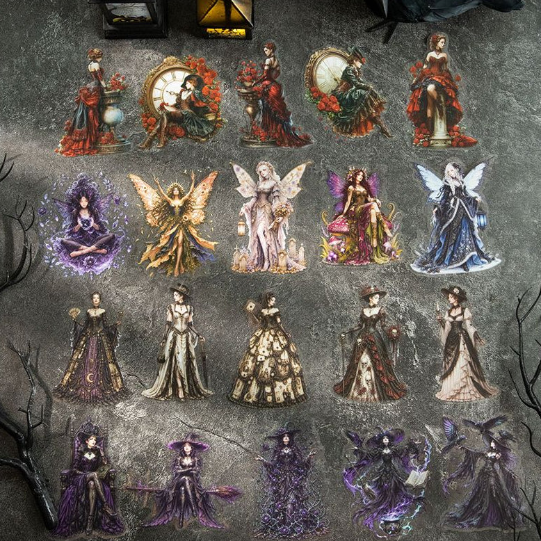 Dark Dance Series PET Stickers 10psc 4variants image 3
