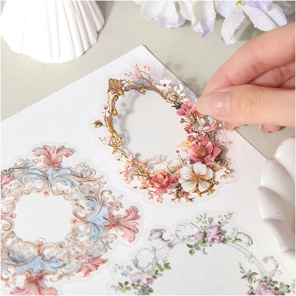 Vintage Rococo Series PET Stickers 16psc 6 Designs image 1
