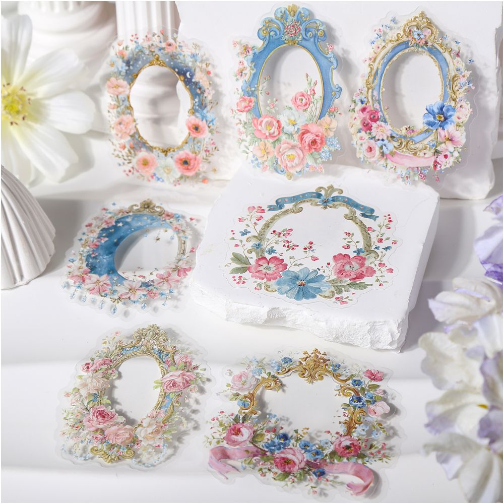 Vintage Rococo Series PET Stickers 16psc 6 Designs image 2