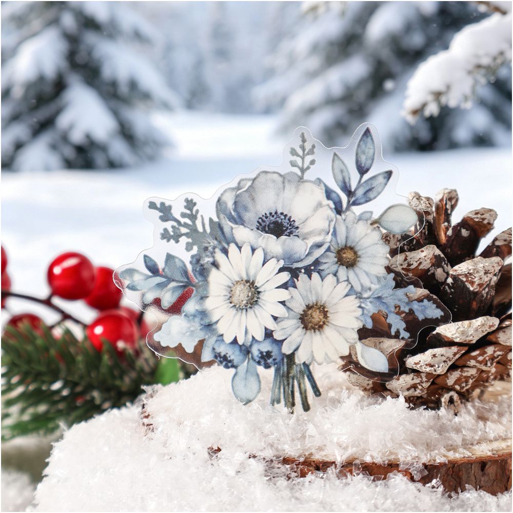 Winter Blossom Series PET Stickers 30psc 6 designs image 2