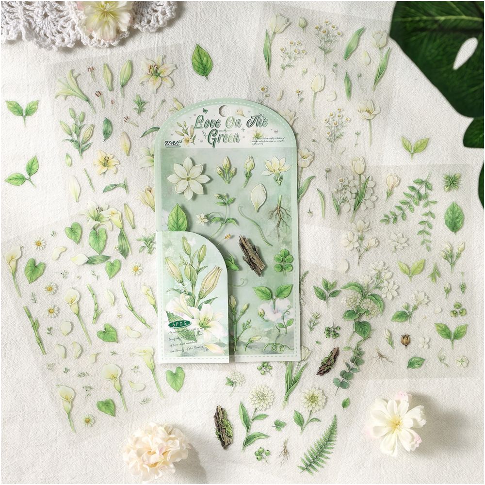 Frost Flower Series Stickers 10cm x 15cm 6 Sheets 4 Designs image 3