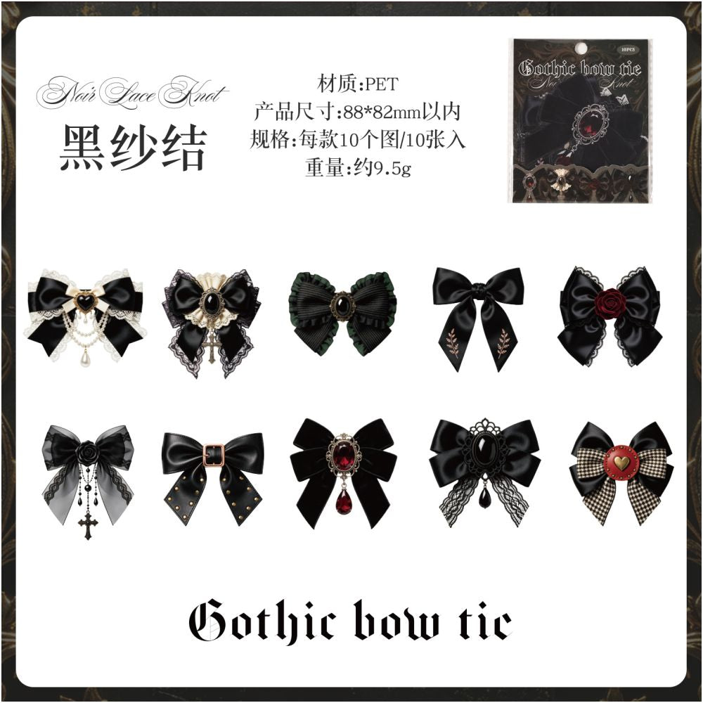 Gothic Ending Series PET Stickers 10psc 6 variants
