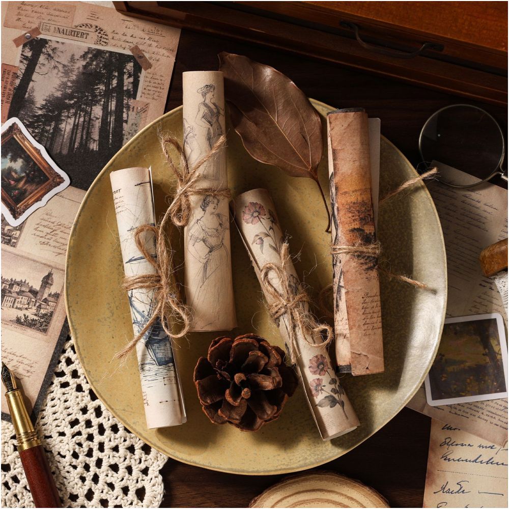 Vintage Time Collection Material Paper 10 5cm x 14cm 200 Sheets 4 variants image 2