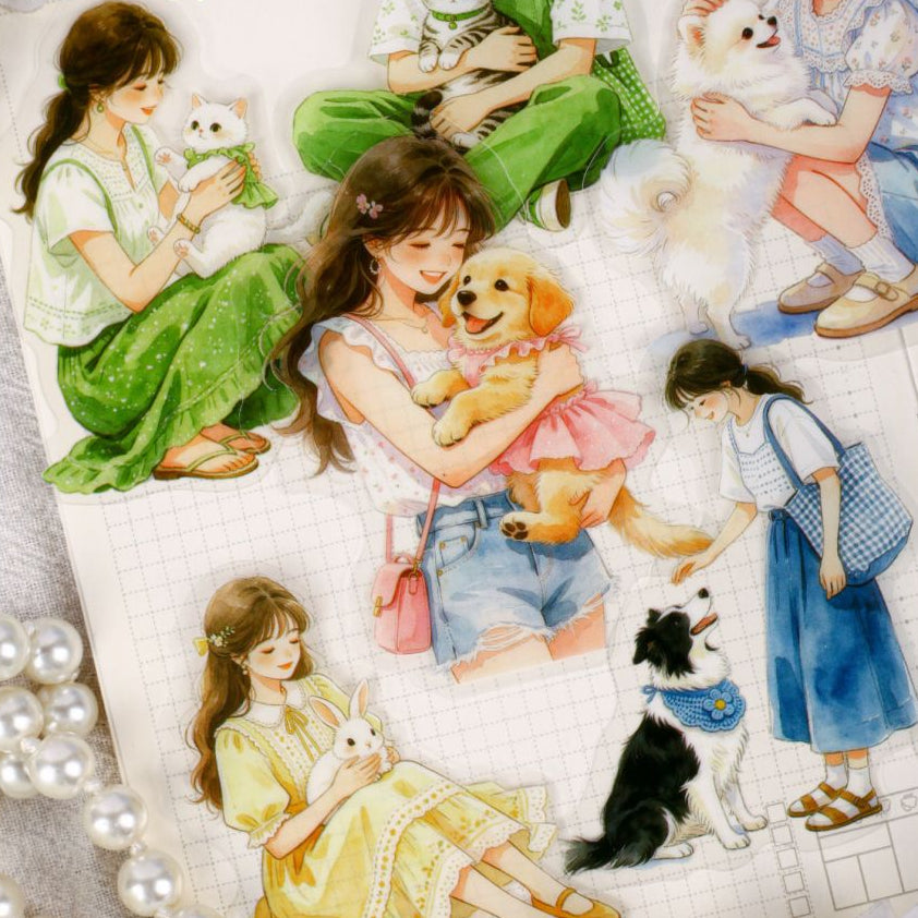 Exquisite Character Series PET Stickers 20 pieces image 1