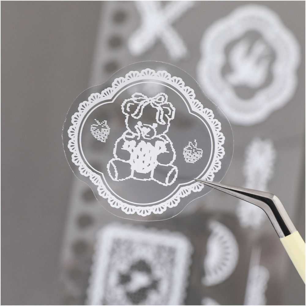 Dot Lace Journal Decoration Sticker Book 30 Sheets 2 Styles image 1