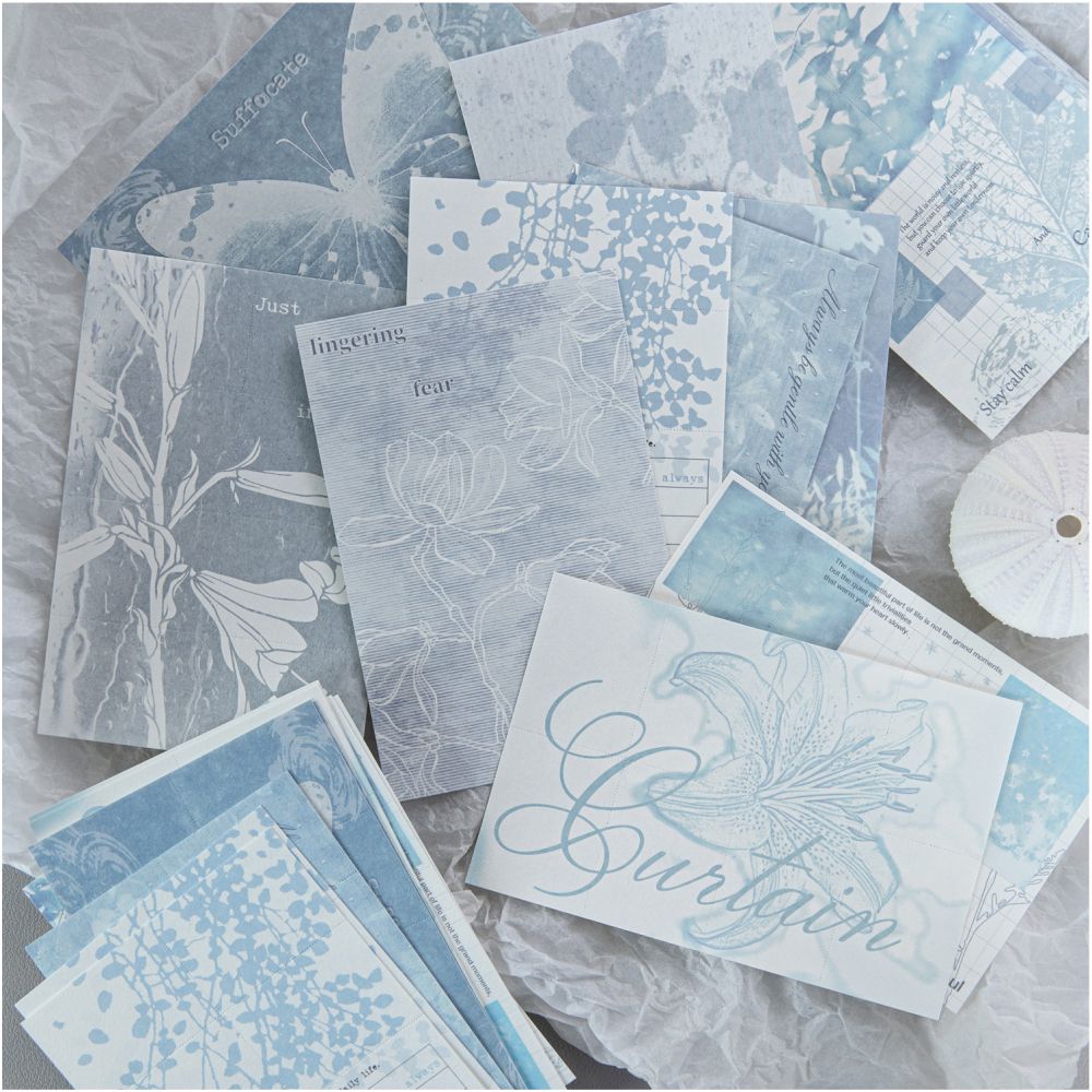 Silent World Series Material Paper 30 Sheets 6 Designs image 1