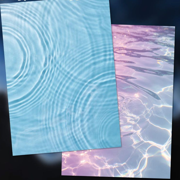 Shaded Light Series Water Ripple Material Paper 16 Sheets 6 Designs image 0