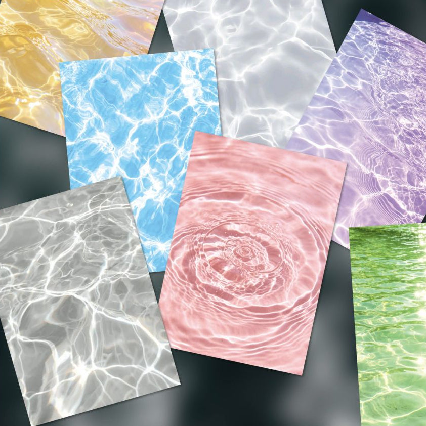 Shaded Light Series Water Ripple Material Paper 16 Sheets 6 Designs image 1