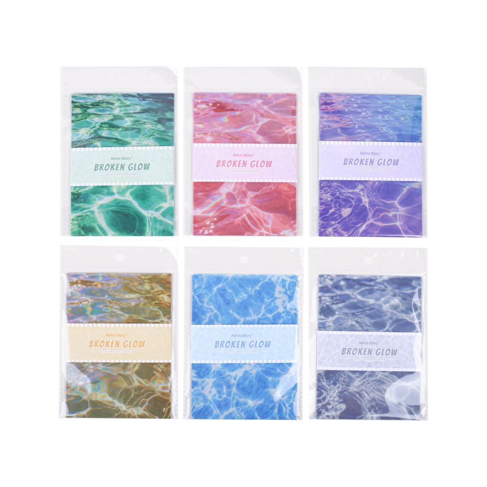 Shaded Light Series Water Ripple Material Paper 16 Sheets 6 Designs image 4