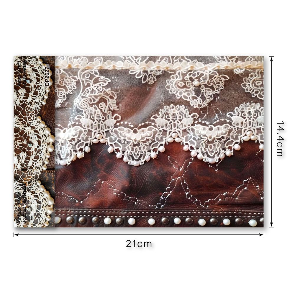 A5 Lace Series material paper 8 Sheets image 4