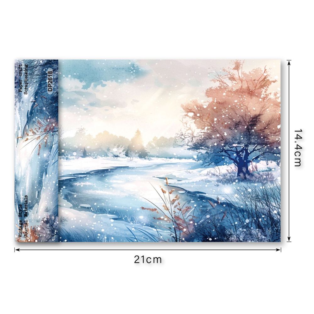 A5 Vintage Winter Series Material Paper 8 Sheets image 4