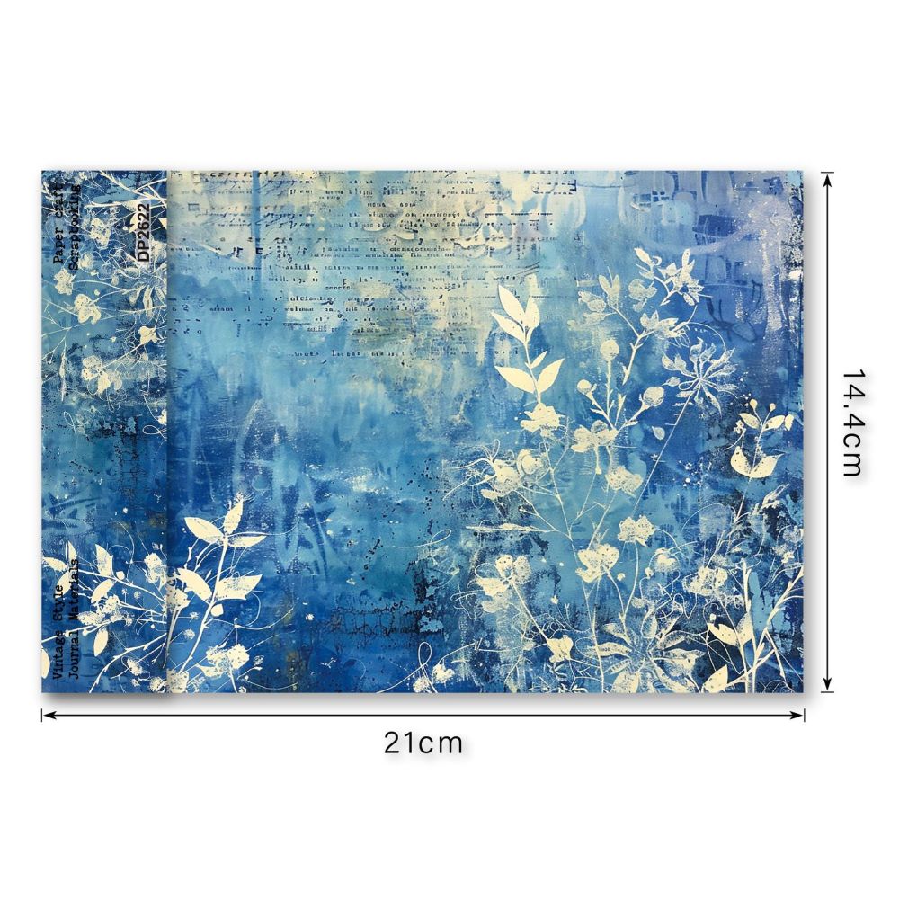 A5 Vintage Flower Series Material Paper 8 Sheets image 4