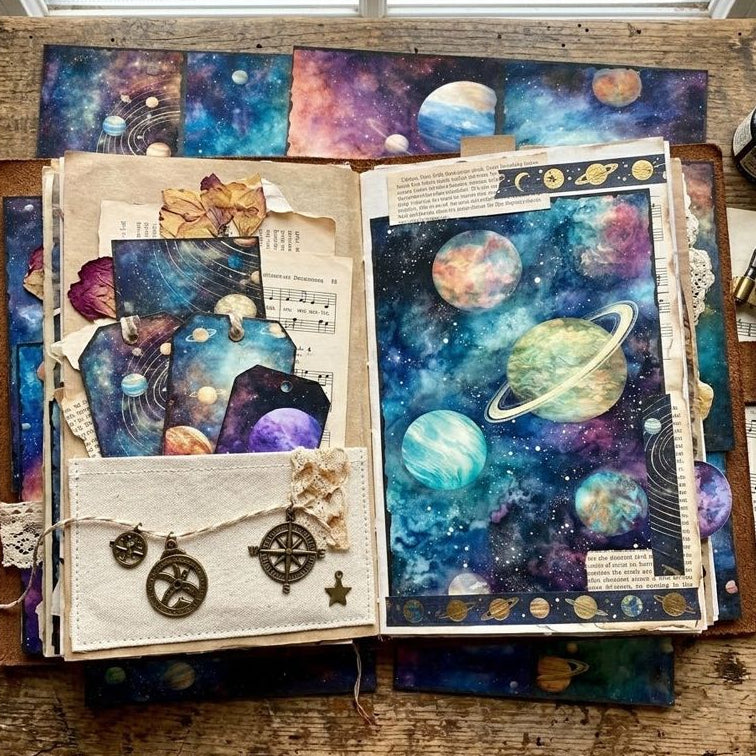 A5 Space Series material paper 8 Sheets image 3