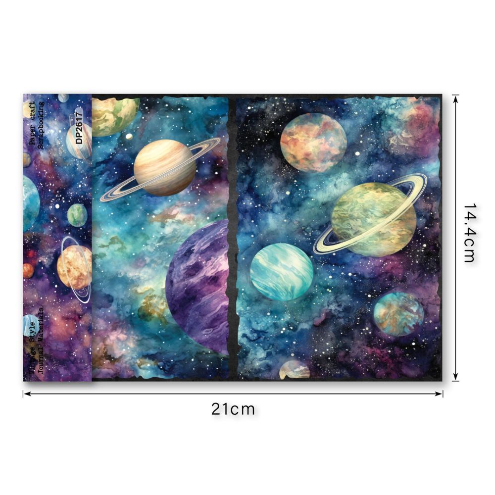 A5 Space Series material paper 8 Sheets image 4