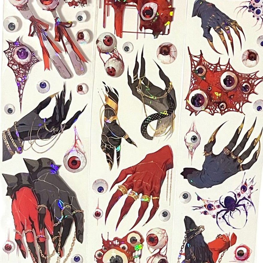 Dark Ghostly Eye PET Tape 6cm x 2m 4 Variants