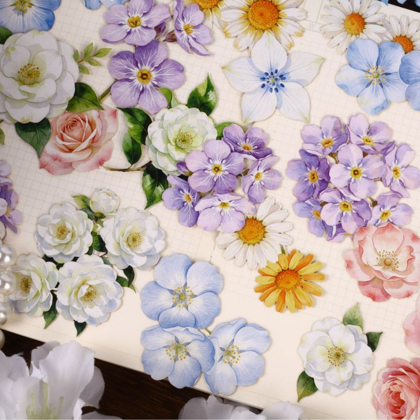 Floral Note Series Paper Stickers 10psc 6 variants image 3
