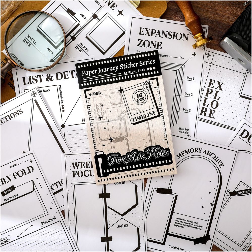 Paper Travel Series Material Paper 10cm x 15cm 16 sheets 2 variants image 1