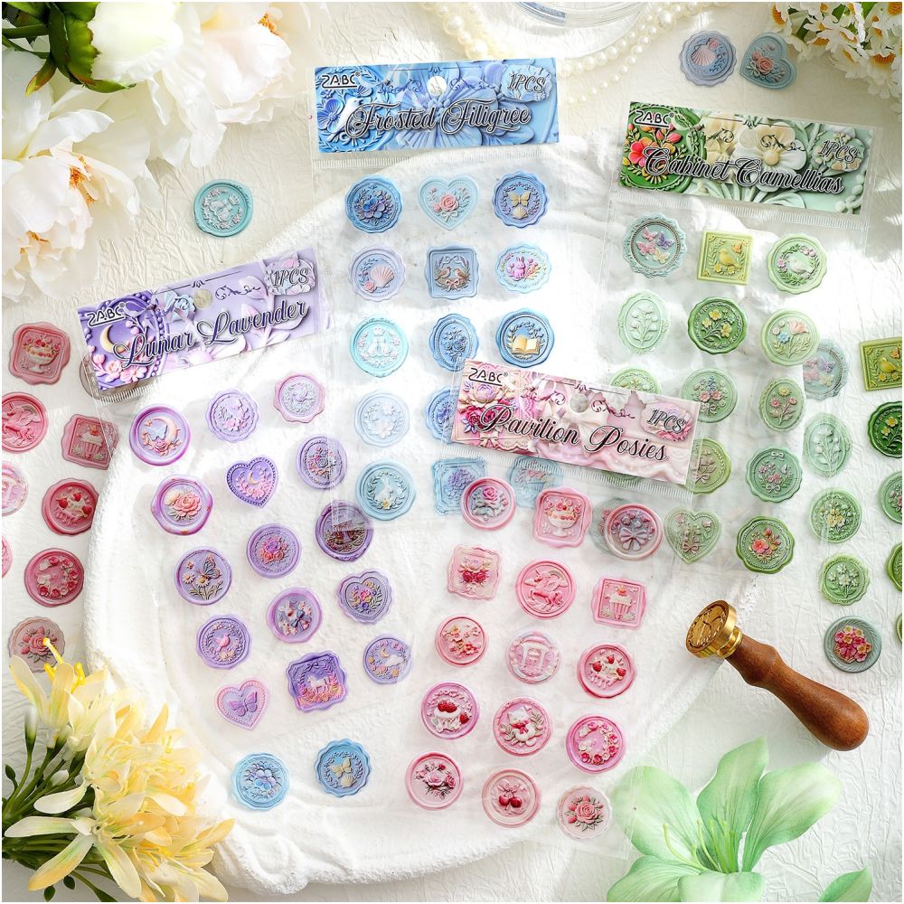 Sealing Wax Series PET Stickers 4 Designs image 0