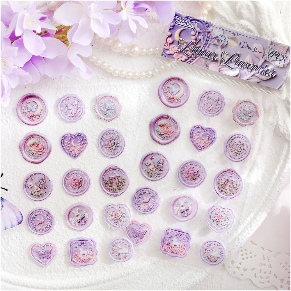 Sealing Wax Series PET Stickers 4 Designs image 1