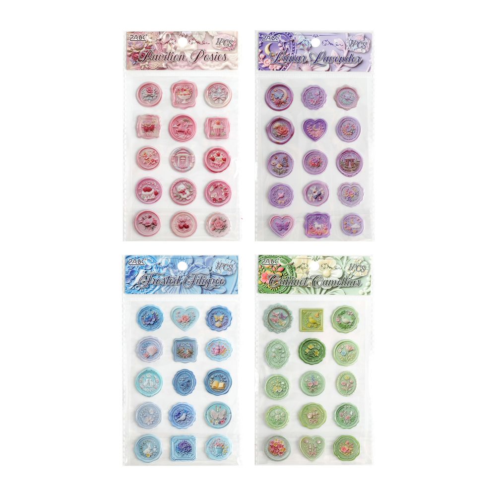 Sealing Wax Series PET Stickers 4 Designs image 4