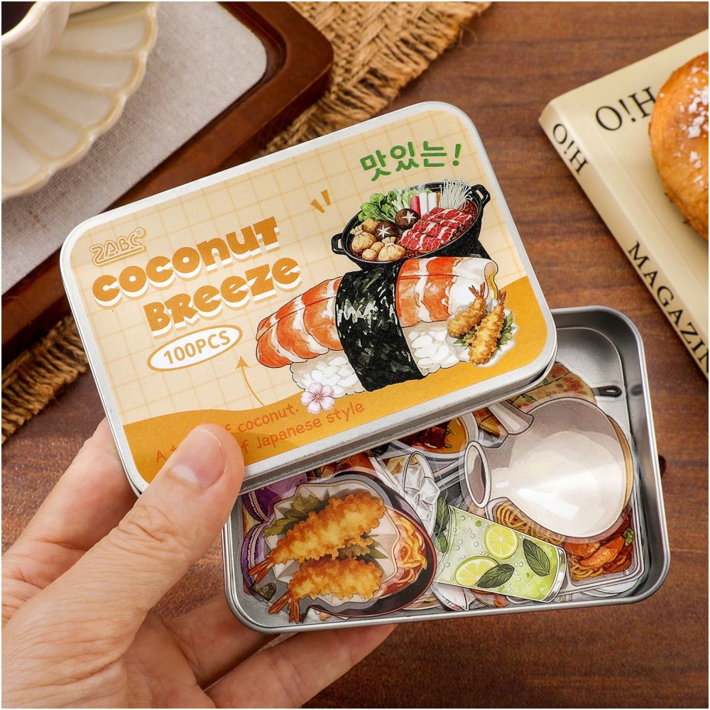 Taste Tour Series PET Stickers Box 100psc 4 variants image 0