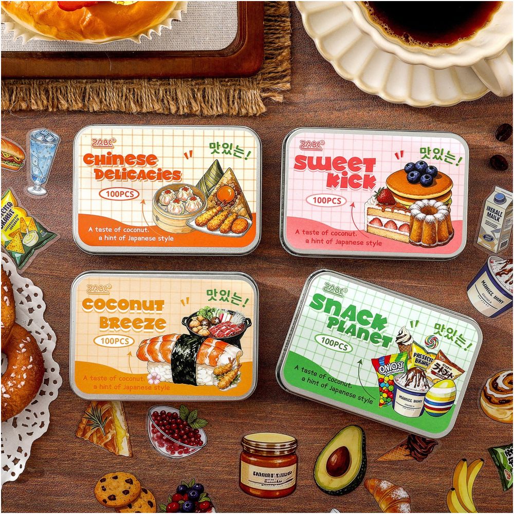 Taste Tour Series PET Stickers Box 100psc 4 variants image 3