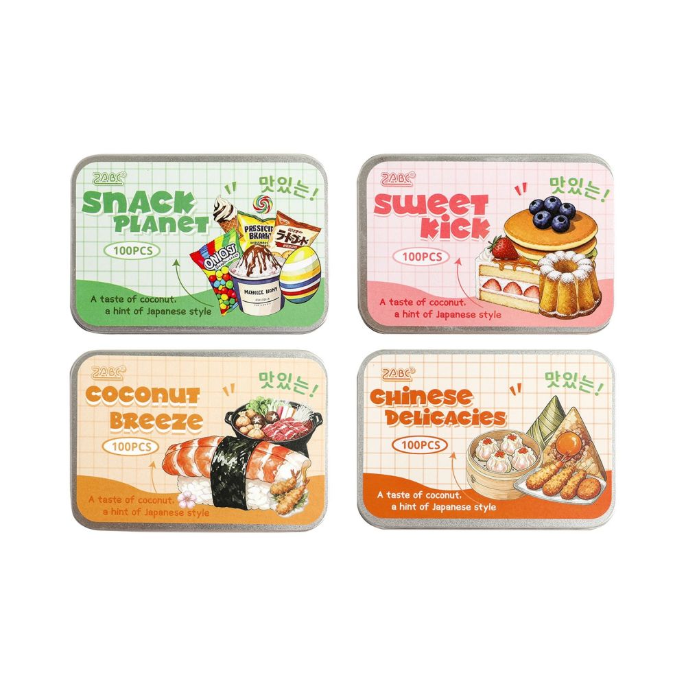 Taste Tour Series PET Stickers Box 100psc 4 variants image 1