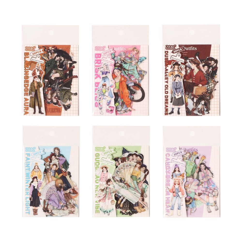 Fashion Icons Series PET Stickers 20psc 6 Styles image 4