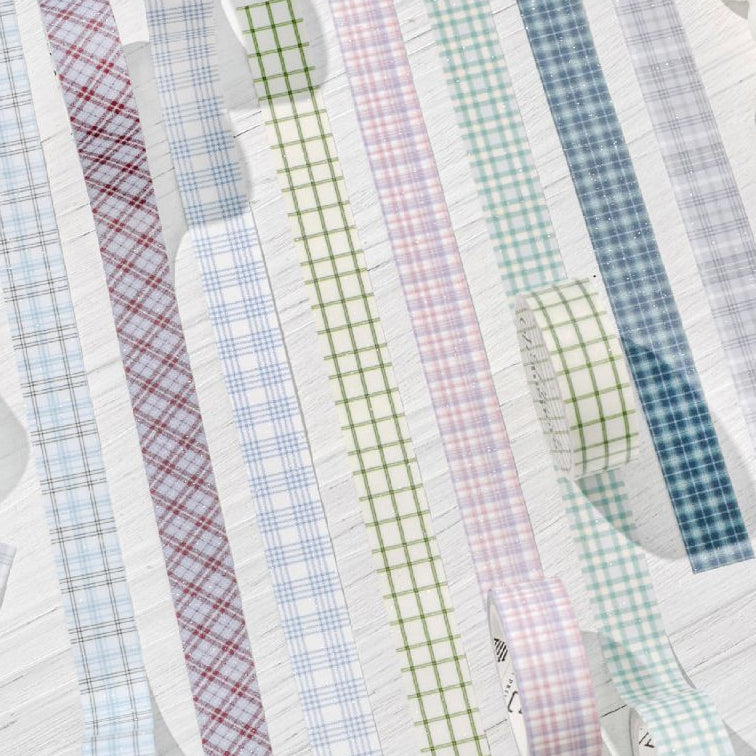 Plaid Affection Series Washi Tape 1 5cm x 2m 8 Designs image 0