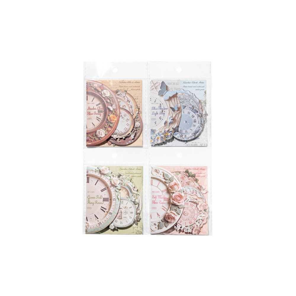 Vintage Clock Series Paper Stickers 10psc 4 Styles image 4