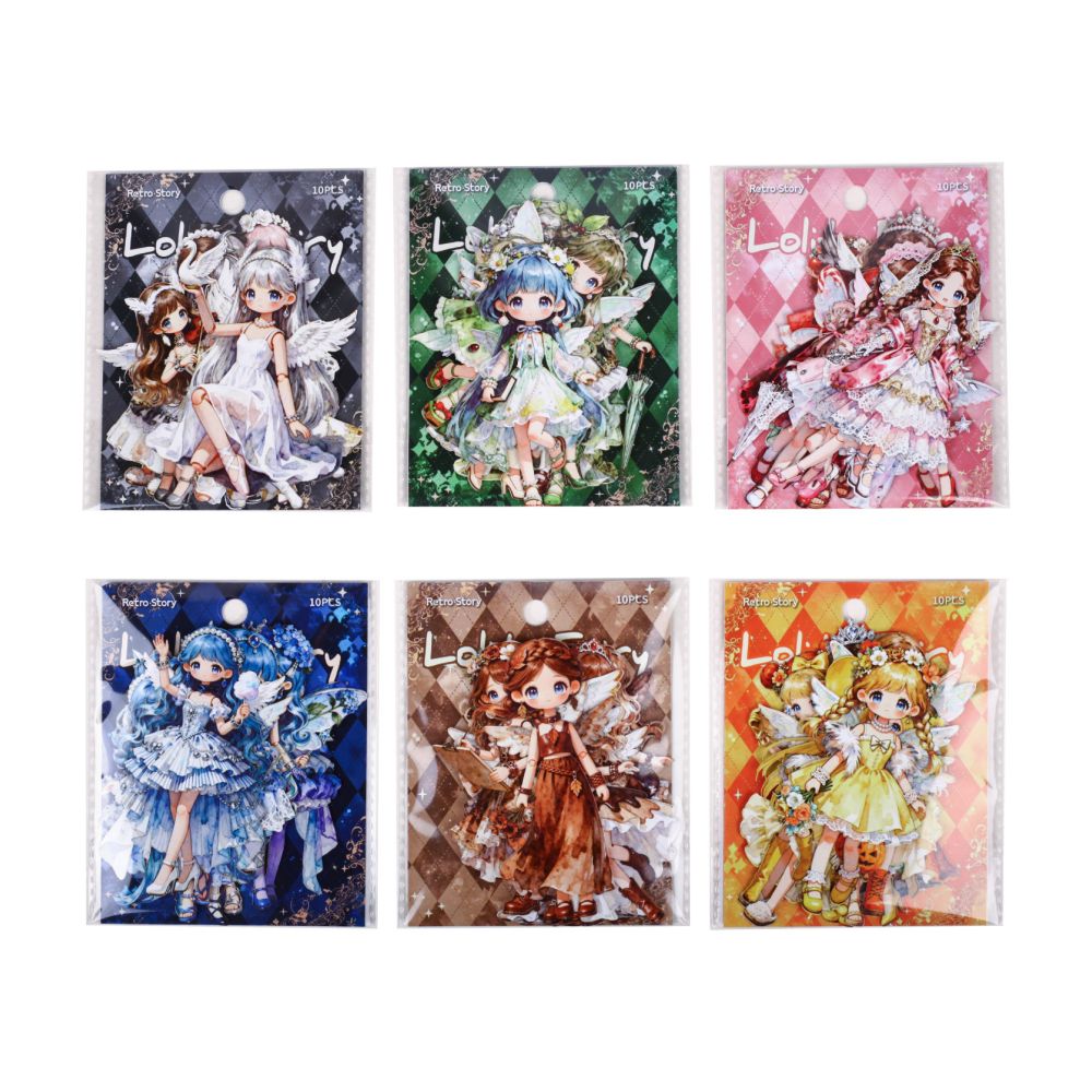 Lolita Elf Series Paper Stickers 10psc 6 variants image 4