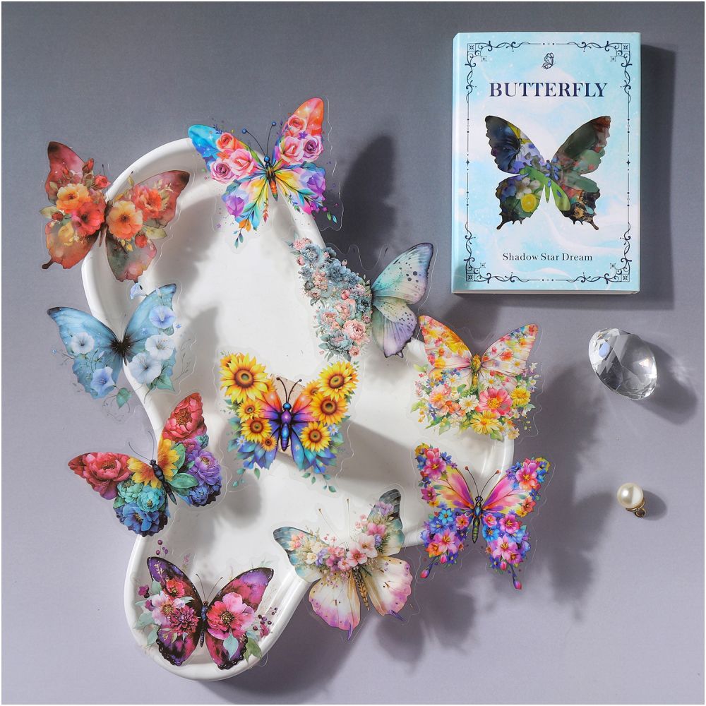 Butterfly Dream Series PET Stickers 50psc image 0