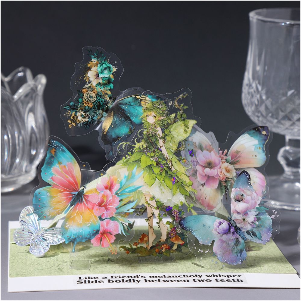 Butterfly Dream Series PET Stickers 50psc image 3