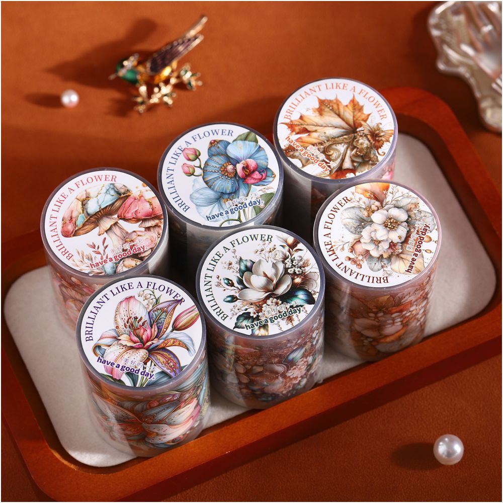 Brilliant of Flowers Series PET Tape 5cm x 2m 6 variants image 0