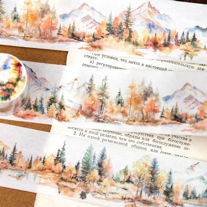 Mountain and Wilderness Series Washi Tape 5cm x 2m 4 variants image 1