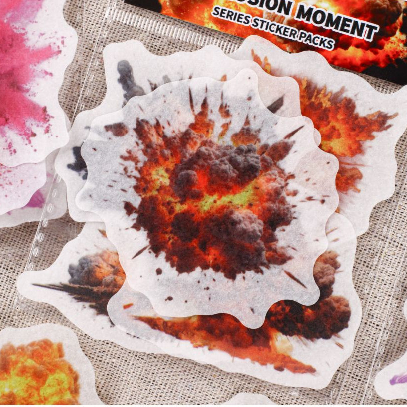 Explosion Moment Paper Stickers 16psc 6 variants image 1
