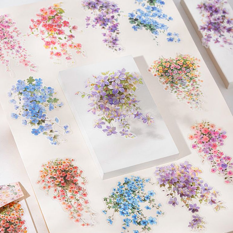 Floral Vine PET Stickers 10psc 4 variants image 1