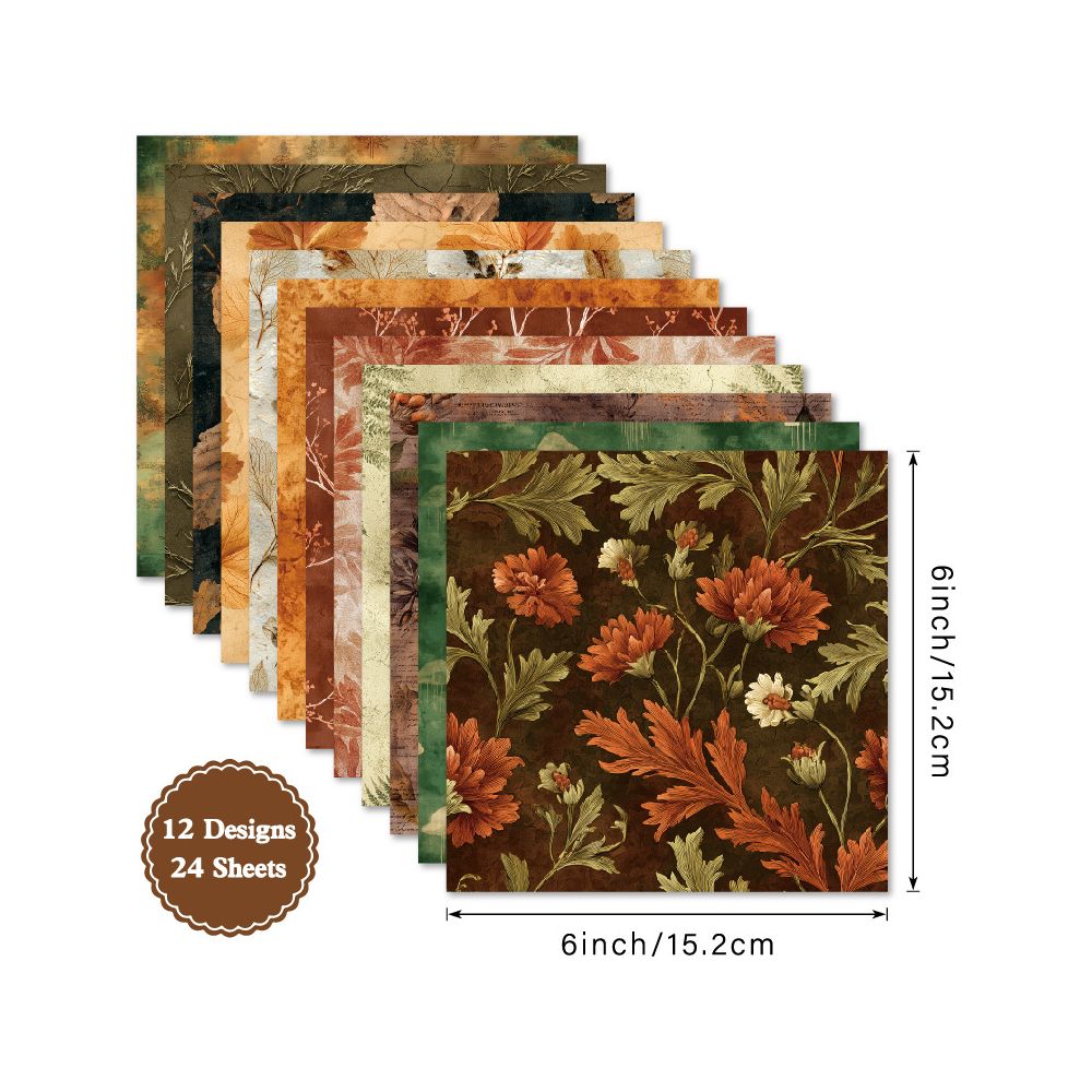 Foliage Background Paper 15cm x 15cm image 4