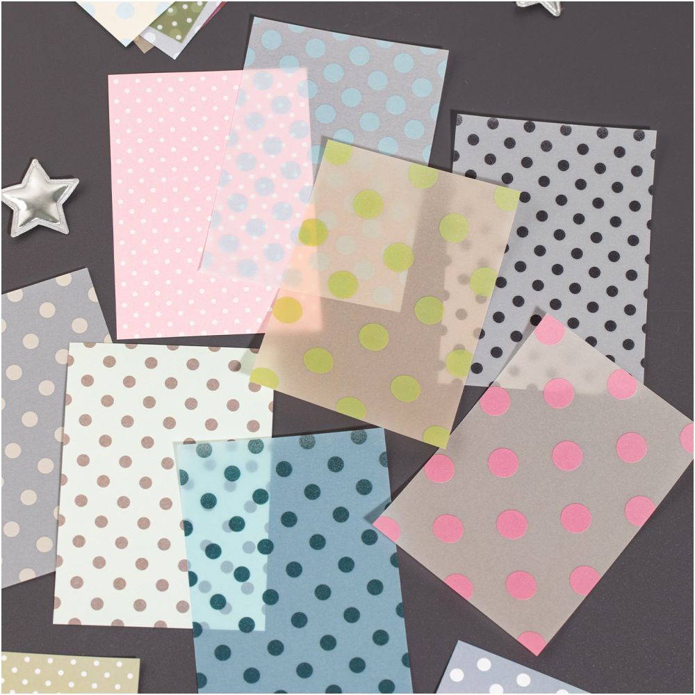 Polka Dot Time Series Material Paper 50 Sheets 4 Designs image 0