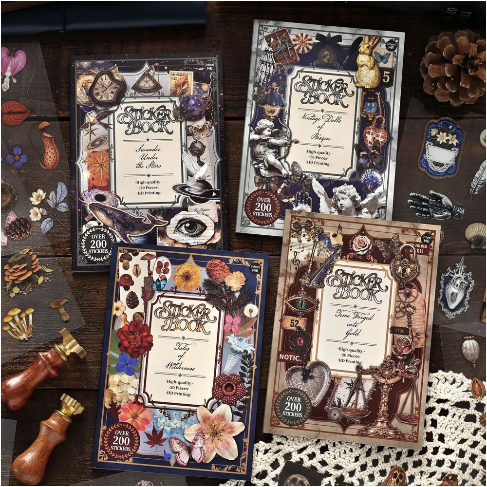 Vintage Items Series PET Stickers 20 Sheets 4 Designs image 0
