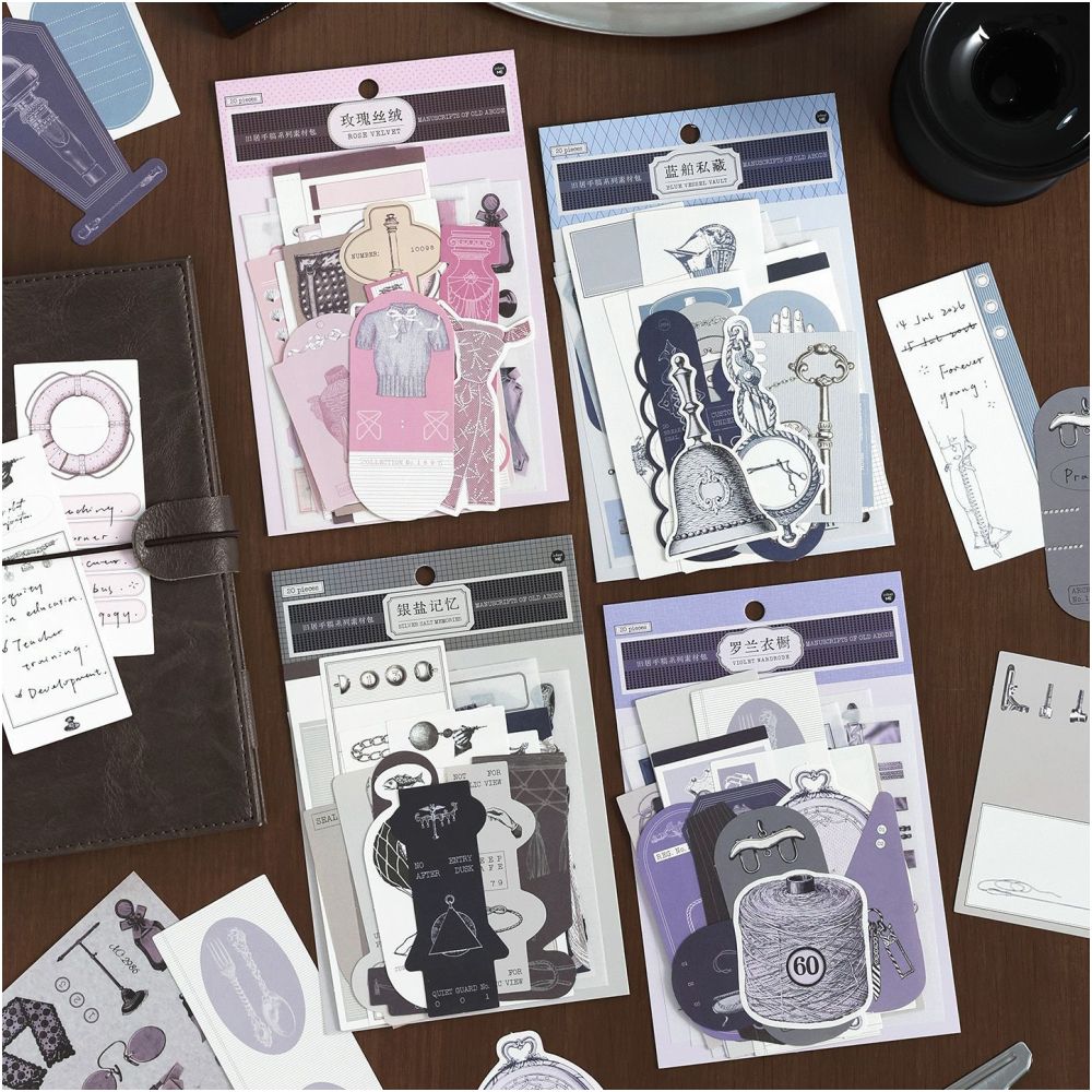 Old Residence Manuscript Series Paper Stickers 20 sheets 4 designs image 3