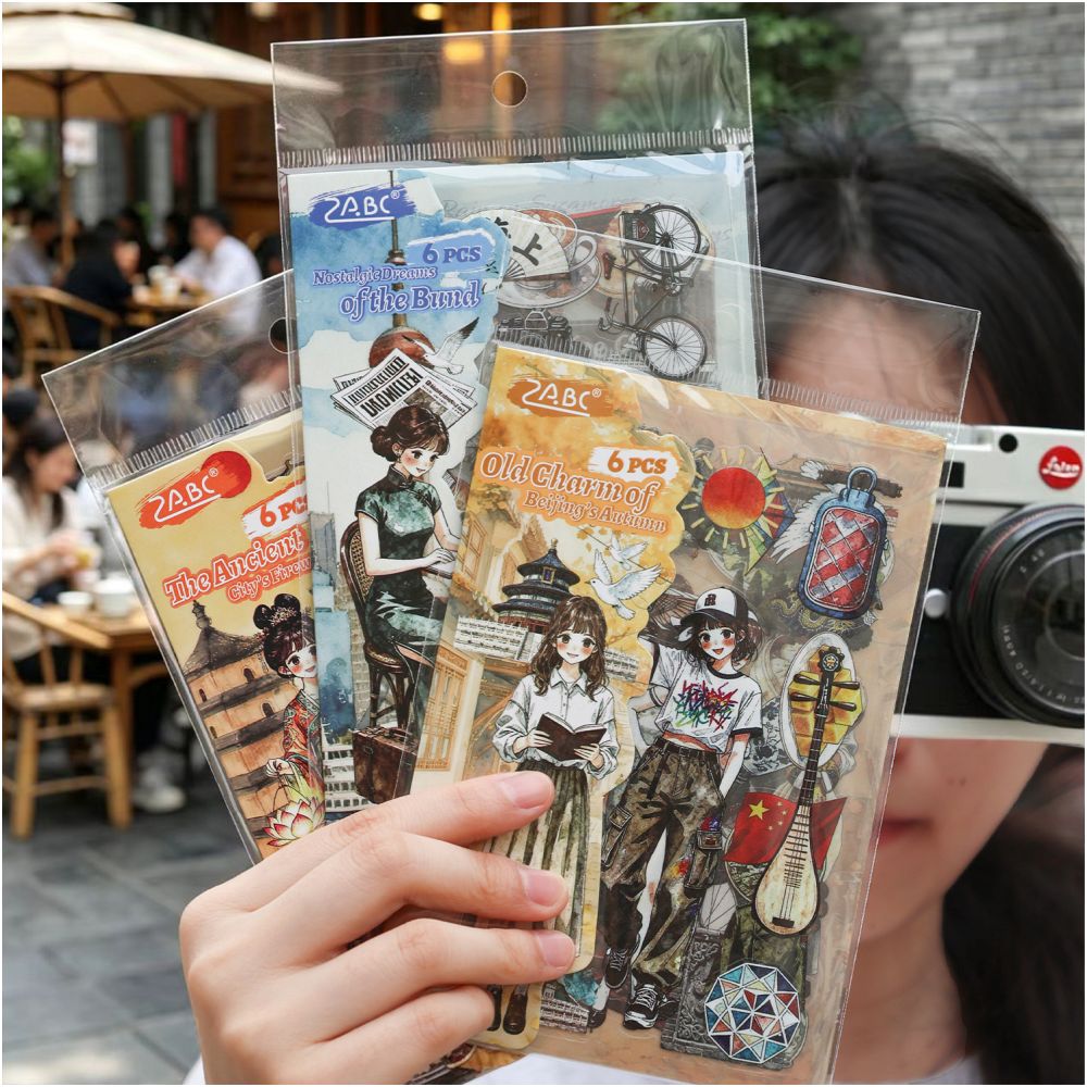 City Journey Notes Series PET Stickers 6 Sheets 6 Designs image 1