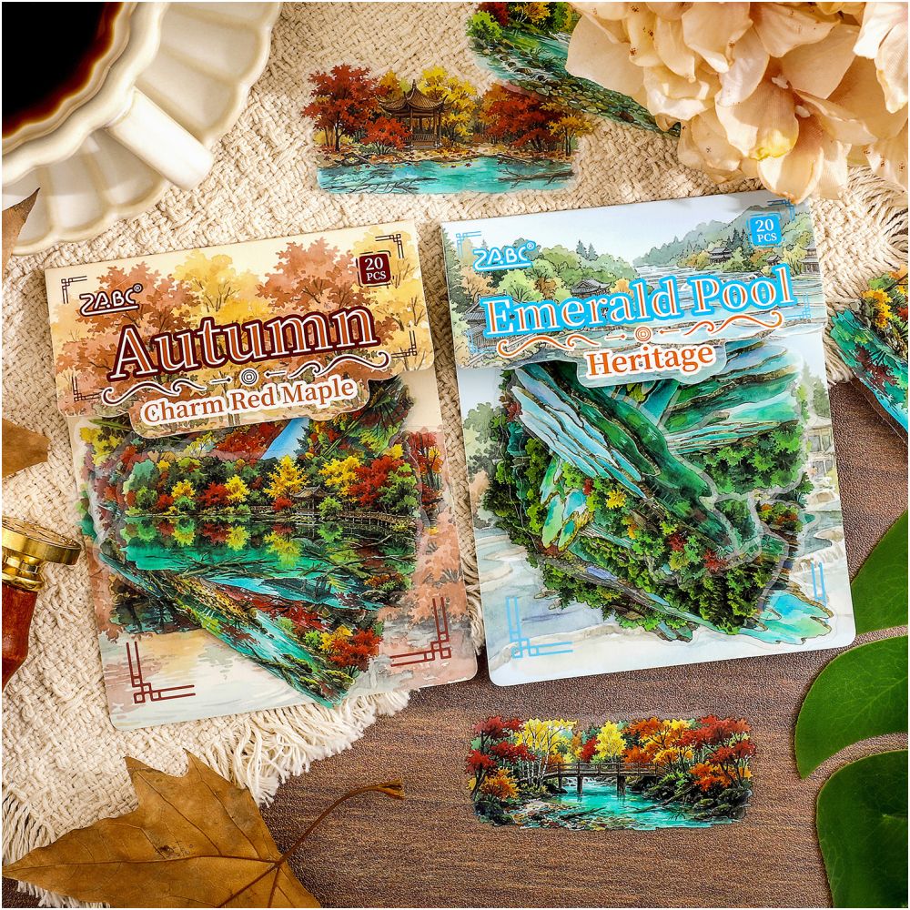 Mountain Retreat Series PET Stickers 20 Sheets 4 Designs image 3
