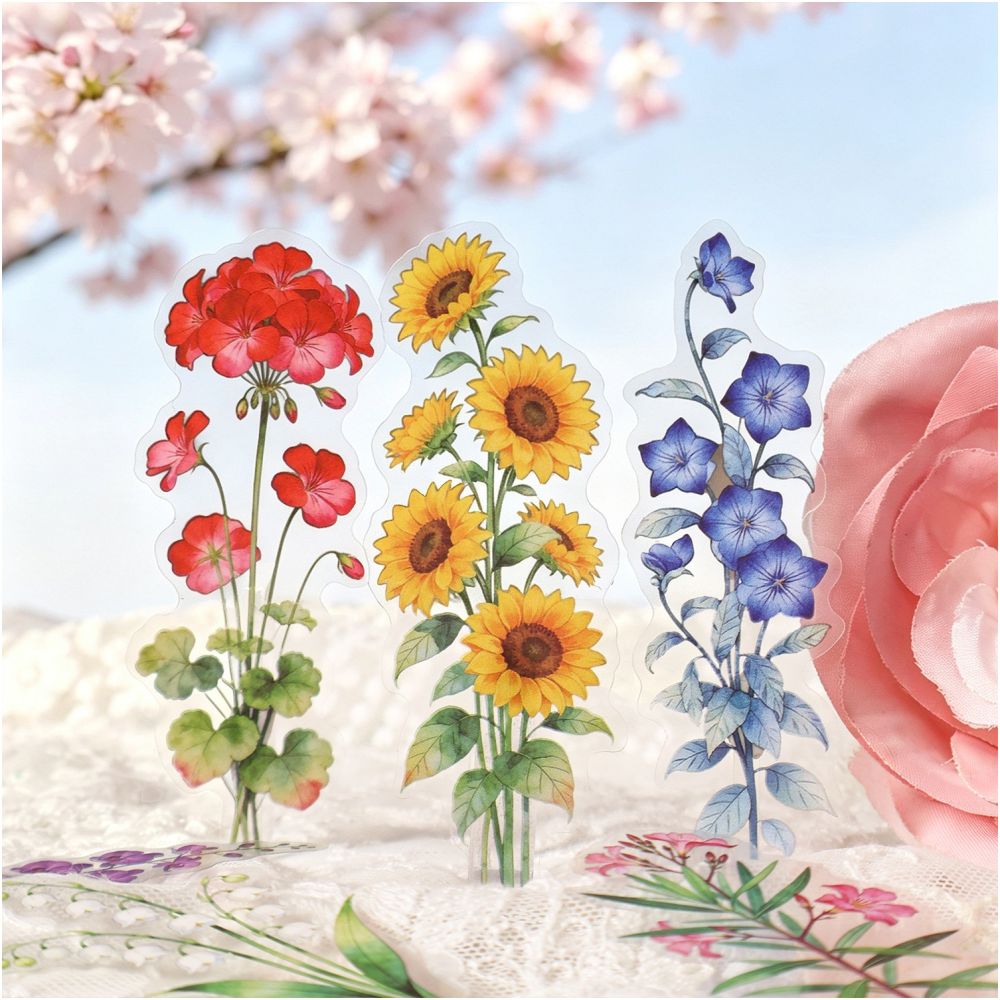 Flower Spectrum Series PET Stickers 30psc 6 variants image 1