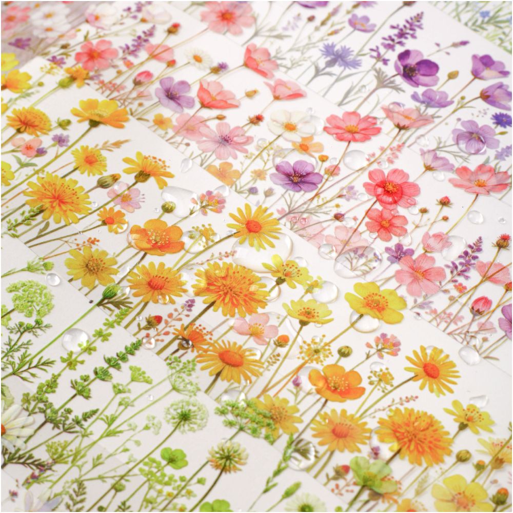 Wild Flower Series PET Tape 5cm x 2m 6 Designs image 3