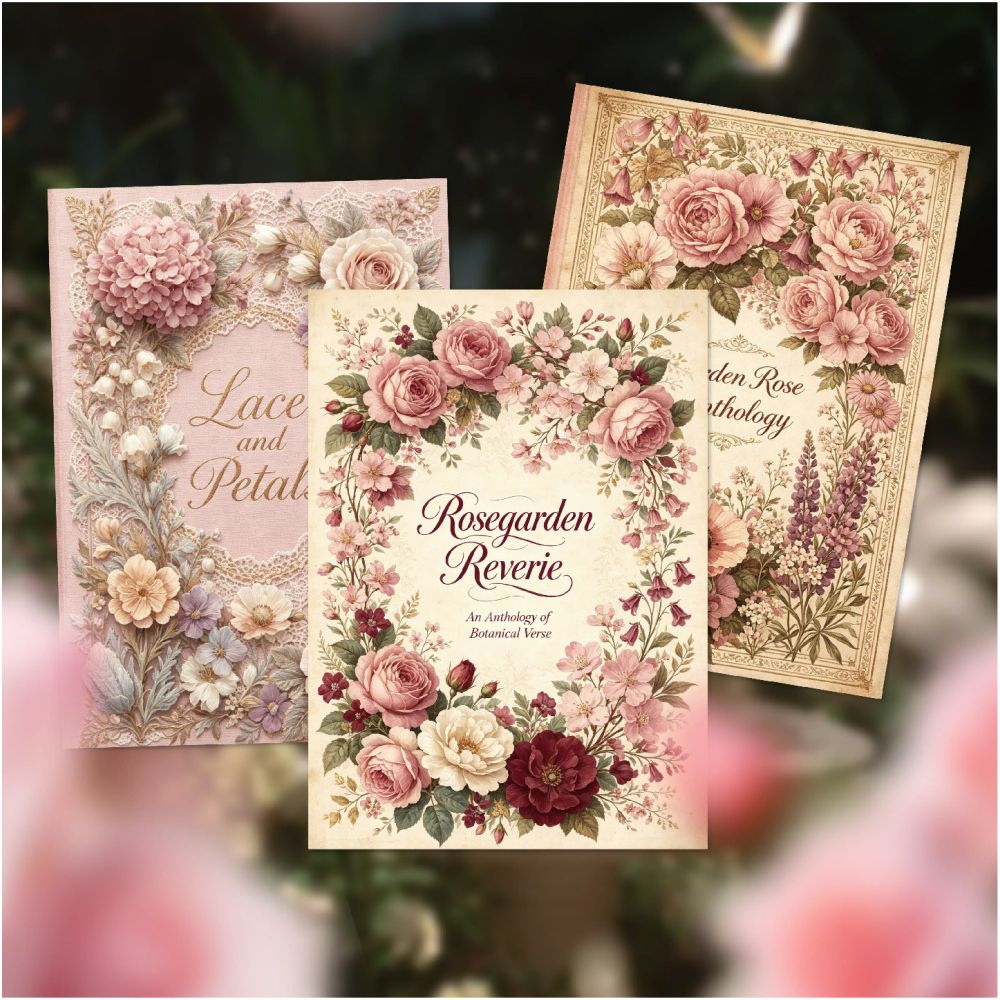 Vintage Secret Flower Series Material Paper 10cm x 14cm 24 Sheets 6 variants image 1