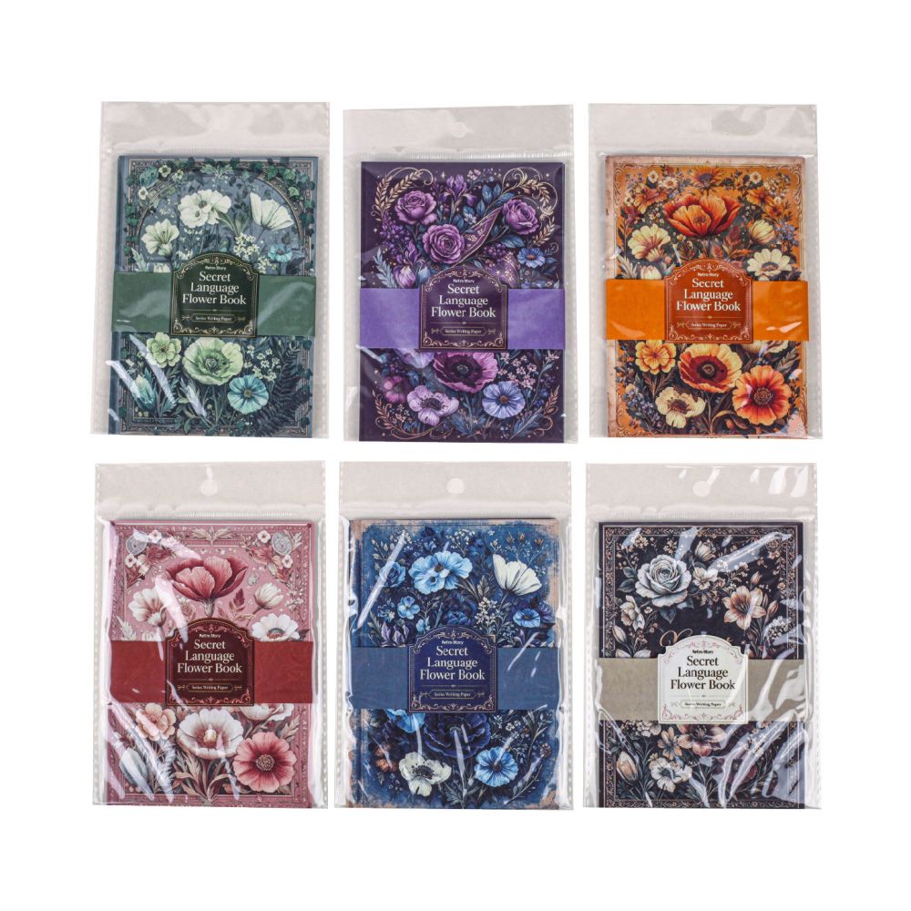 Vintage Secret Flower Series Material Paper 10cm x 14cm 24 Sheets 6 variants image 4