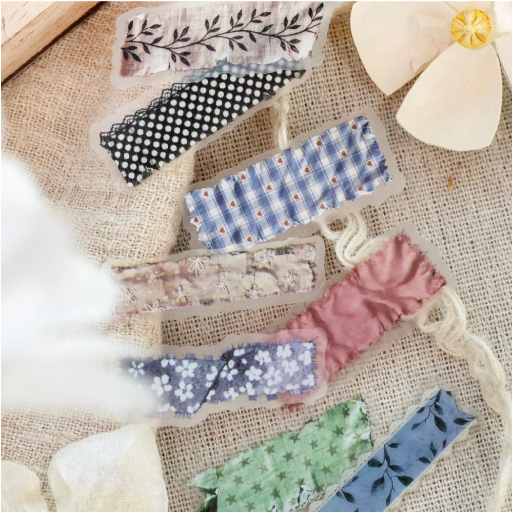 Matte Fabric Texture Series PET Tape 5cm x 2m 6 Designs image 3