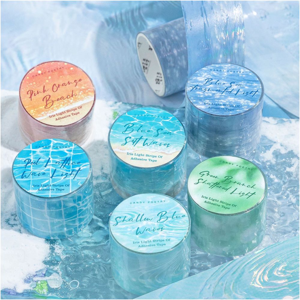 Water Ripple Series Water PET Tape 1m x 3cm 6 Designs image 2